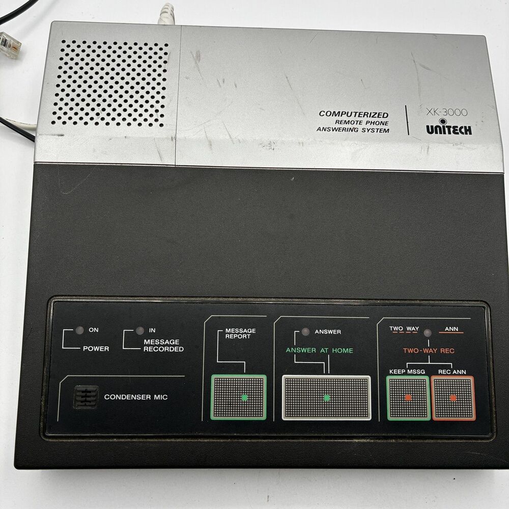 Unitech XK-3100P Vintage Computerized Remote Answering Machine System Japan